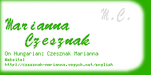 marianna czesznak business card